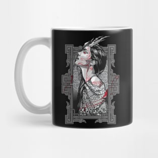 Kitsune Aesthetic Vintage Bushido Design Geschenk Mug